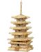 Ξύλινο 3D παζλ Robo Time 275 κομμάτια - Five-storied pagoda - 1t